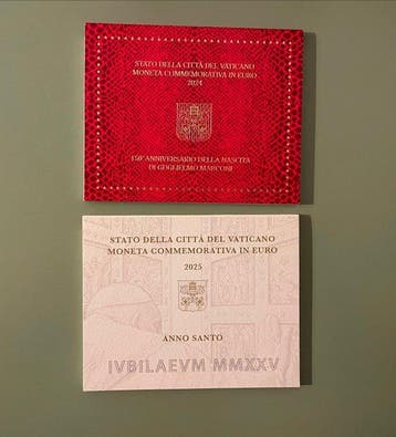 Vaticaan. 2 Euro 2024/2025 Guglielmo Marconi + Anno, Postzegels en Munten