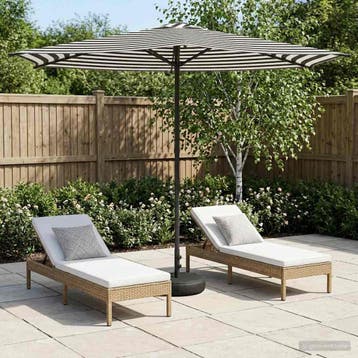 vidaXL Tuinparasol met Basis 270 x 270 cm Polyester, Verzenden, Nieuw, 2 tot 3 meter