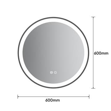 Badkamerspiegel met LED en verwarming - Rond - Ø60cm, Doe-het-zelf en Verbouw, Sanitair, Verzenden, Nieuw