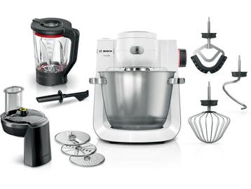 Bosch Serie | 6 - Keukenmachine 1600 W - 5,5 L RVS kom - Wit, Verzenden, Zo goed als nieuw