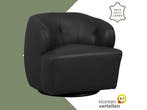 Leren draaifauteuil Cloud - Granada Black (zwart), Huis en Inrichting, Fauteuils, Bohemian, Eigentijds, Klassiek, Modern, Retro, Romantisch, Scandinavisch, Vintage