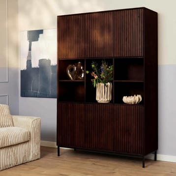 Vakkenkast Madison XL Brown | 135 cm | Starfurn, Ophalen of Verzenden, Nieuw