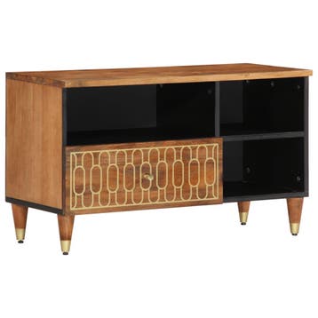 vidaXL Tv-meubel 80x33x46 cm massief mangohout, Verzenden, Nieuw, Overige houtsoorten