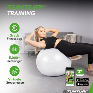Tunturi Anti Burst Fitness bal met Pomp - Yoga bal 65 cm -, Ophalen of Verzenden, Zo goed als nieuw