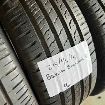 2 x Barum 215-45-18 Zomerbanden 9mm, 18 inch, Ophalen of Verzenden, Band(en), Personenwagen
