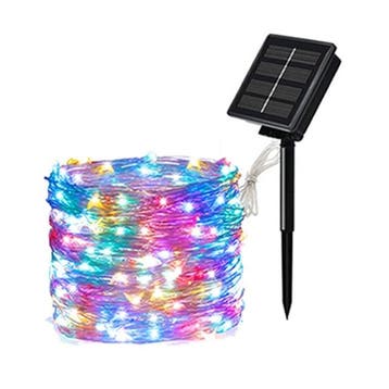 Lichtdraad Kerstverlichting - 10 Meter - Zonne-energie - RGB, Ophalen of Verzenden, Nieuw