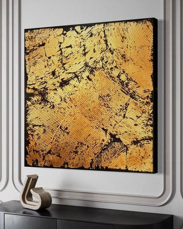 Sarah Schwarzl - Frequency GOLD ON BLACK (Frame included)