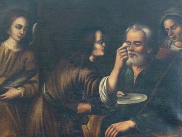 Italiaanse school (XVIII) - Tobia guarisce la cecità del