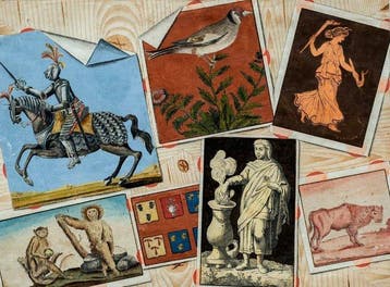 French school (XIX) - Trompe loeil with collectors prints: