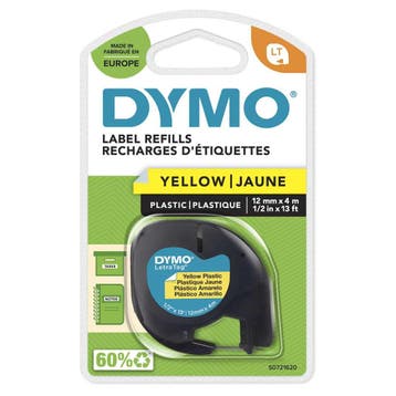 DYMO LetraTag originele plastic labels | Zwarte afdruk op..., Verzenden, Nieuw, Overige typen