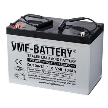VMF DC104-12 AGM Deep Cycle accu 12V, 104 Ah, origineel, Verzenden, Nieuw
