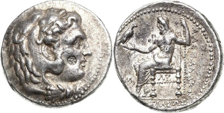 Tetradrachme 323/317 v Chr, Koenige von Makedonien Alexan..., Postzegels en Munten, Munten | Europa | Niet-Euromunten, Verzenden