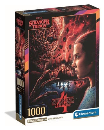 Stranger Things 4 Upside Down Puzzle + Poster, Ophalen of Verzenden, Nieuw, Film, Gebruiksvoorwerp