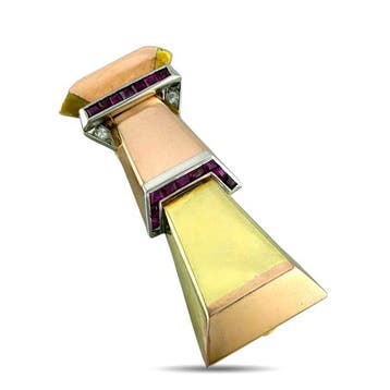 Broche - 14 karaat Roségoud, Exclusieve 14K rosegoud- en