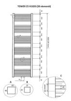 Wiesbaden Tower sierradiator wit 1820x600 m/o aansl., Ophalen of Verzenden, Nieuw