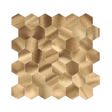 Zelfklevend Mozaïek Hexagon Goud Brons, Nieuw