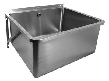 uitgietbak voor wandmontage | RVS | B 640 x D 540 x H 300 mm, Verzenden, Nieuw in verpakking