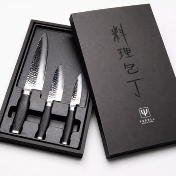 Yaxell Taishi – 3-delige Messenset – Koksmes 20 cm, Sant, Ophalen of Verzenden, Nieuw, Hout