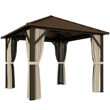 Tuinpaviljoen Ca. 3 X 3 M Aluminium Paviljoen Met Stalen Dak, Verzenden