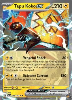 Tapu Koko ex 068/182 Paradox Rift, Ophalen of Verzenden, Nieuw, Losse kaart, Foil