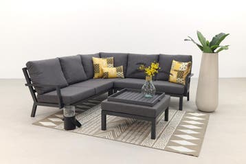 Rockford/Atlanta loungeset antraciet - 5-delig, Verzenden, Nieuw, Overige materialen, Loungeset