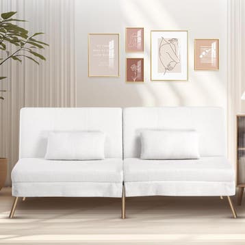 Slaapbank 2 persoons - Logeerbed - Bedbank - 184x102x42 cm -, Verzenden, Zo goed als nieuw