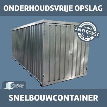 Berging voor verhuizing, geen onderhoud nodig. Stevig staal!