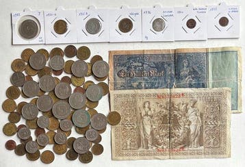 Duitsland. Collection of coins incl. silver 1736-1989, Postzegels en Munten