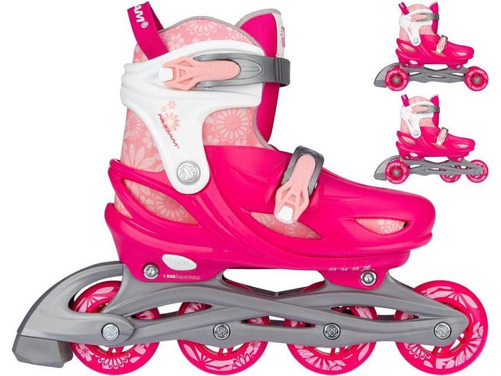 Nijdam Floral Switch - 3-in-1 Skeelers - Verstelbaar - Roze, Kinderen en Baby's, Speelgoed | Overig, Nieuw, Verzenden
