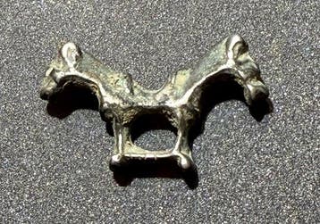 Oud-Romeins Zilver Amulet in de vorm van een dubbele