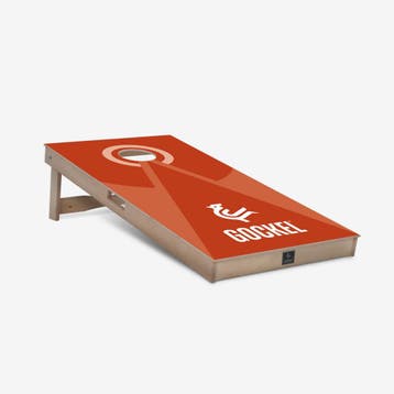 Gockel  Cornhole board oranje  pyramide incl 2x4 bags/zakjes, Een of twee spelers, Ophalen of Verzenden, Nieuw, Gockel Original Cornhole