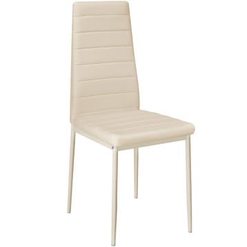 Eetkamerstoelen, kunstleer - beige, Set van 6, Huis en Inrichting, Verzenden, Nieuw