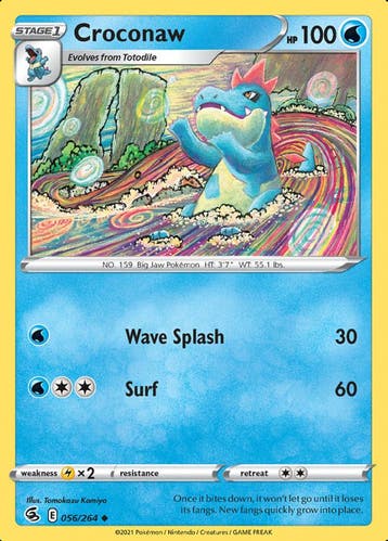 Croconaw 056/264 (Fusion Strike), Ophalen of Verzenden, Nieuw, Losse kaart, Foil