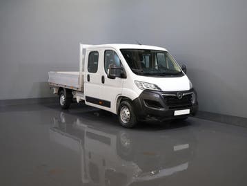 Opel Movano 2.2 140 pk DC Dubbel Cabine Open Laadbak/ 7 Pers, Stof, Gebruikt, Wit, Lease