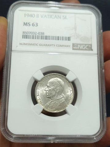 Vaticaan. Pius XII. 5 Lire 1940 (Zonder minimumprijs)
