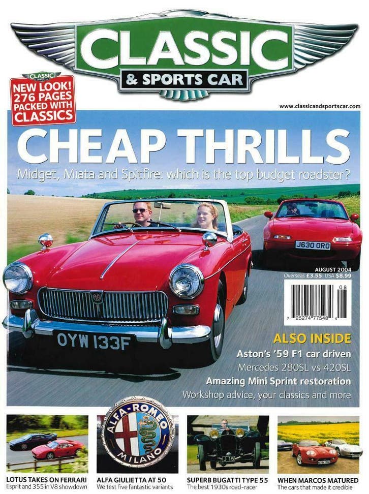 CLASSIC AND SPORTSCAR LOTUS 355 BUGATTI TYPE 55, Boeken, Auto's | Folders en Tijdschriften, Gelezen, Algemeen, Verzenden