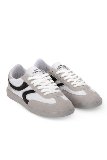 Witte sneakers dames met zwart | Slazenger Addition | nieuw, Verzenden, Slazenger, Wit, Nieuw
