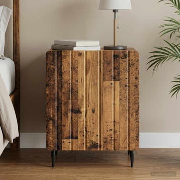 vidaXL Nachtkastje Oud hout 43 x 34,5 x 52 cm Bewerkt hout, Minder dan 45 cm, Verzenden, Nieuw, Minder dan 55 cm