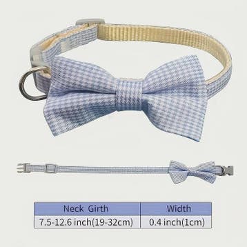 Verstelbare Katoenen Honden- en Kattenband met Strikje - Per, Verzenden, Nieuw