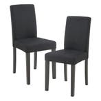 Eetkamerstoel set van 2 Hamburg eetkamerstoelen zwart [en.ca, Verzenden, Nieuw