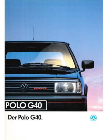1991 VOLKSWAGEN POLO G40 BROCHURE DUITS, Nieuw, Volkswagen, Author