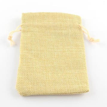 Cadeauzakje van Jute c.a. 14 x 10cm LemonChiffon, Ophalen of Verzenden, Nieuw