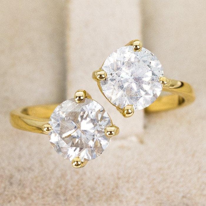 Zonder minimumprijs - Ring - 14 karaat Geel goud - 2.53ct., Sieraden, Tassen en Uiterlijk, Ringen
