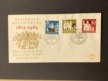 FDC 1963 150 Jaar onafhankelijkheid [N.V.P.H. nr. E61], Postzegels en Munten, Postzegels | Nederland, Ophalen of Verzenden, Gestempeld