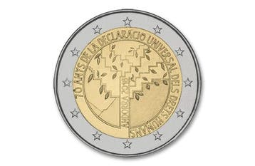 2 euro 70 jaar Mensenrechten 2018 - Andorra, Verzenden