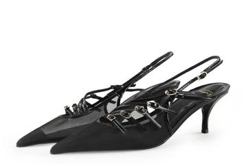 Steve Madden Slingbacks in maat 39 Zwart, Verzenden, Zwart, Steve Madden, Zo goed als nieuw