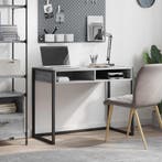 vidaXL Bureau met opslag Grijs Sonoma 100 x 50 x 75 cm, Verzenden, Nieuw