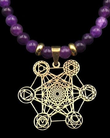 Amethist-Cube van Metatron-Heilige geometrie-Bescherming