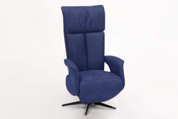 Relaxfauteuil Uitgeest - relaxfauteuils - Blauw, Huis en Inrichting, Stoelen, Nieuw, Blauw, Stof
