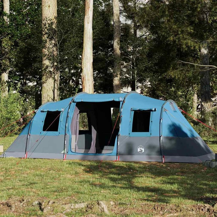 vidaXL Tunneltent 6-persoons waterdicht blauw, Caravans en Kamperen, Tenten, Nieuw, tot en met 2, Verzenden